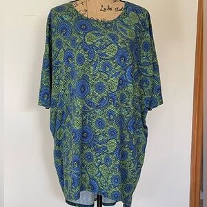 Stunning Bright Green and Blue Paisley Irma from LuLaRoe